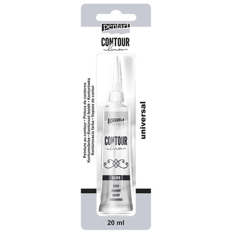 Pentart Universal Contour Liner 20 ml - Plata