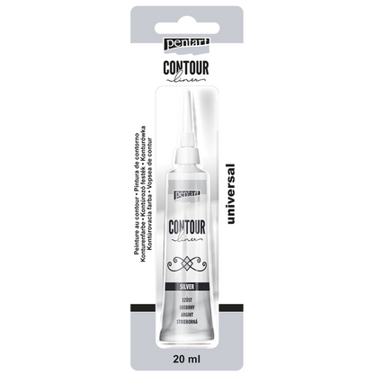 Pentart Universal Contour Liner 20 ml - Plata