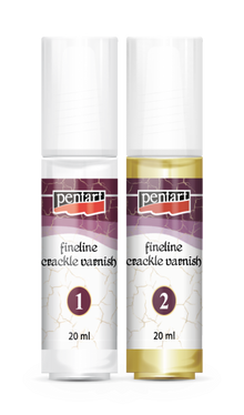 Pentart Fineline 2 componentes Craquelé Barniz - 2 x 20 ml