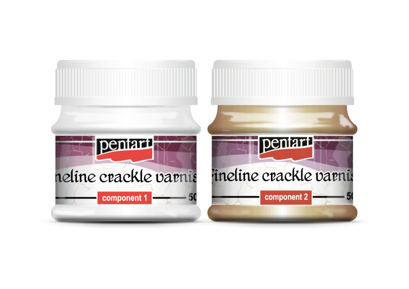 Pentart Fineline 2 componentes Craquelé Barniz - 2 x 50 ml