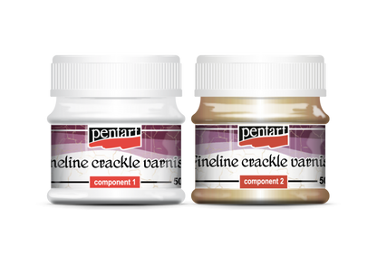 Pentart Fineline 2 componentes Craquelé Barniz - 2 x 50 ml