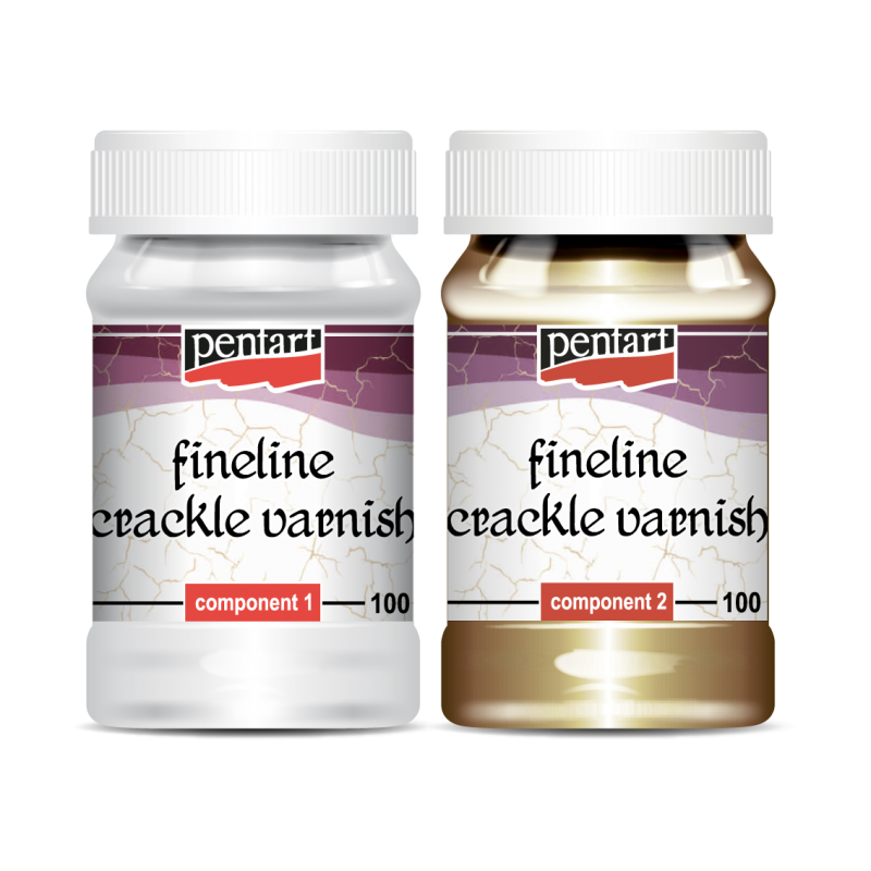 Pentart Fineline 2 componentes Craquelé Barniz - 2 x 100 ml
