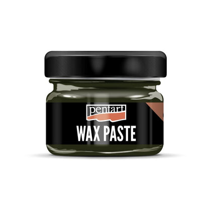 Pentart Pasta de cera de abeja coloreada 20 ml - Olijf