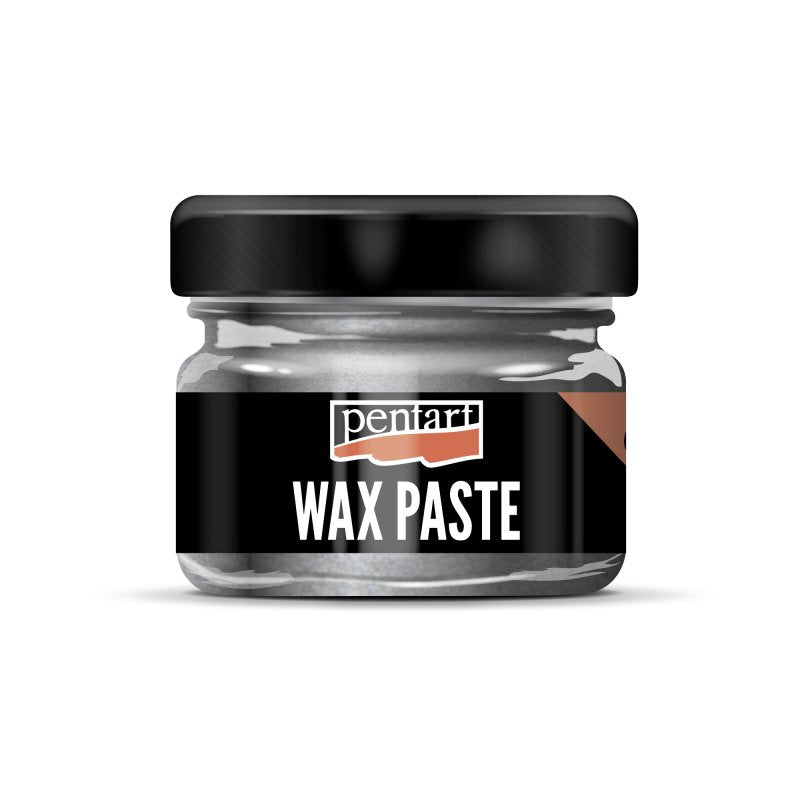 Pentart Pasta de cera de abeja coloreada 20 ml - Grafito metalizado