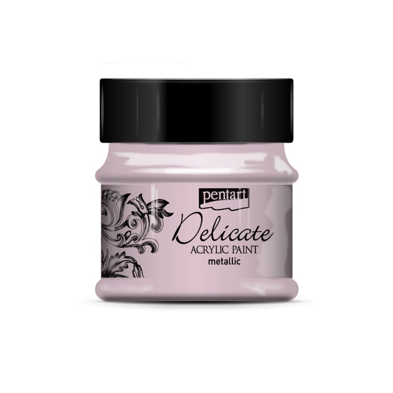 Pentart Delicate Metallic Pintura acrílica 50 ml - Plata violácea