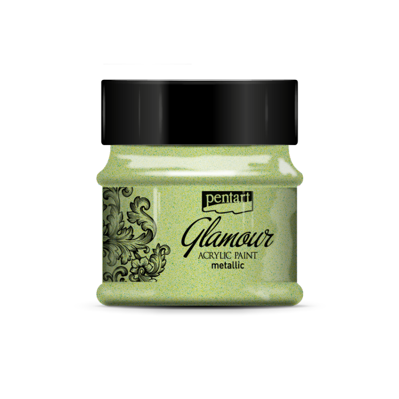 Pentart Glamour Pintura acrílica metalizada 50 ml - Greenish Gold