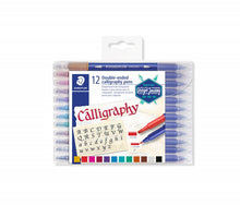 Staedtler Rotuladores de caligrafía de doble punta, set de 12 colores