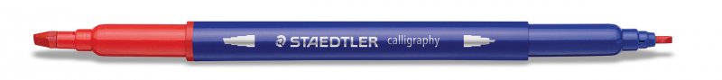 Staedtler Rotuladores de caligrafía de doble punta, set de 12 colores