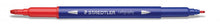 Staedtler Rotuladores de caligrafía de doble punta, set de 12 colores