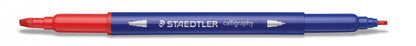 Staedtler Rotuladores de caligrafía de doble punta, set de 12 colores