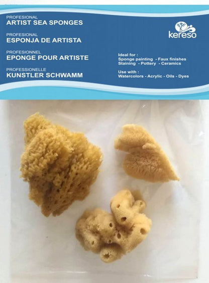 Kereso Natuurlijke Zee Sponzen Variëteitspakket - Fino y rugoso - 3 unidades