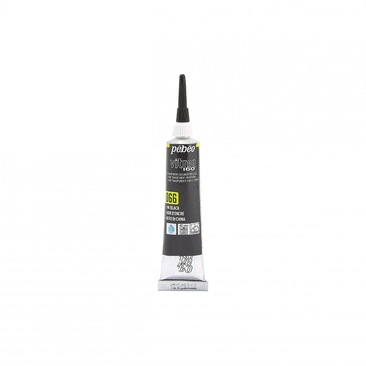 Pebeo Vitrea 160 Relief Omlijning 20 ml - 66 - Ink Black