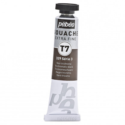 Pebeo Extra-Fijne Gouache T7 20 ml - Negro tricromático