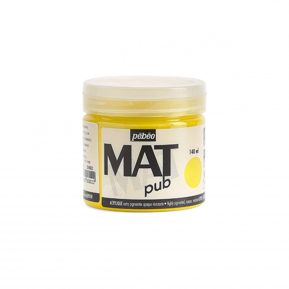 Pebeo Mat Pub Pintura acrílica 140 ml - Amarillo primario