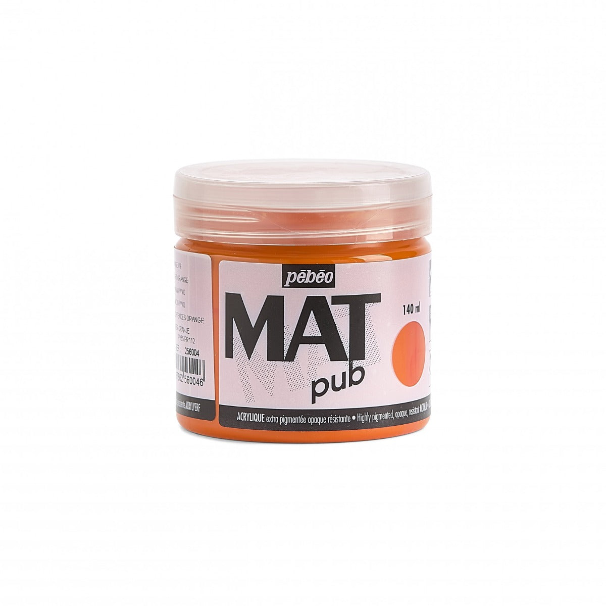 Pebeo Mat Pub Pintura acrílica 140 ml - Fel Naranja