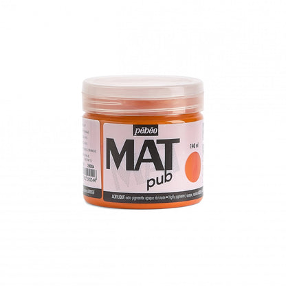 Pebeo Mat Pub Pintura acrílica 140 ml - Fel Naranja