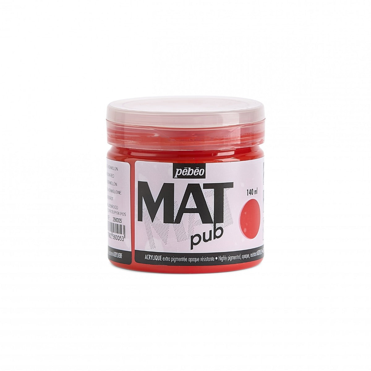 Pebeo Mat Pub Pintura acrílica 140 ml - Bermellón oscuro