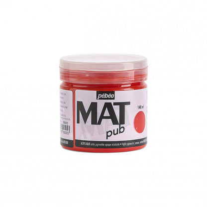 Pebeo Mat Pub Pintura acrílica 140 ml - Bermellón oscuro