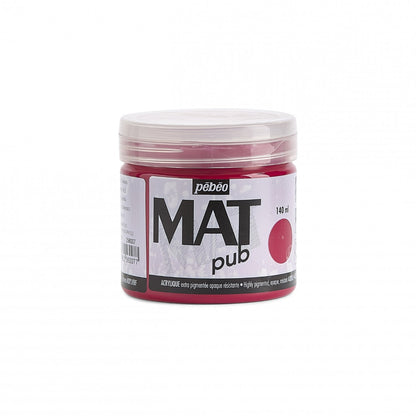 Pebeo Mat Pub Pintura acrílica 140 ml - Karmijnrood