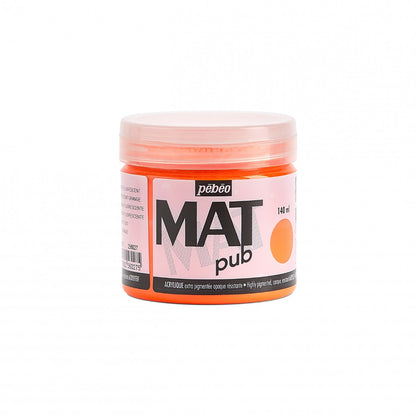 Pebeo Mat Pub Pintura acrílica 140 ml - Fluorescente Naranja