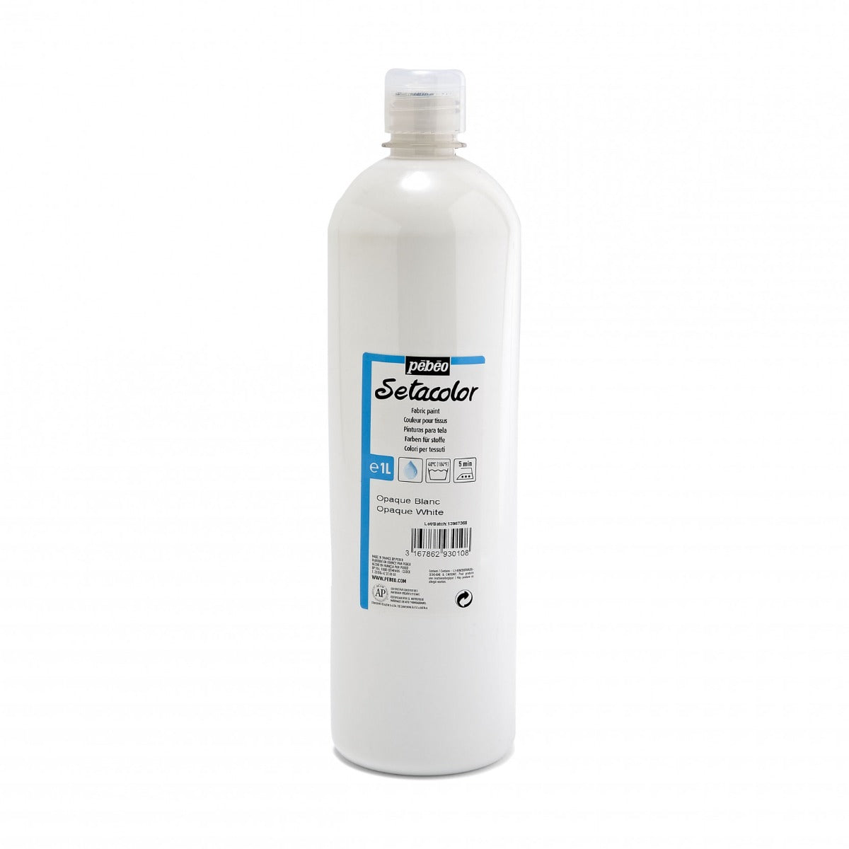 Pebeo Setacolor Opaque Pintura textil 1000 ml - 10 - Blanco