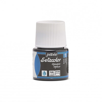Pebeo Setacolor Opaque Pintura textil 45 ml - 19 - Negro