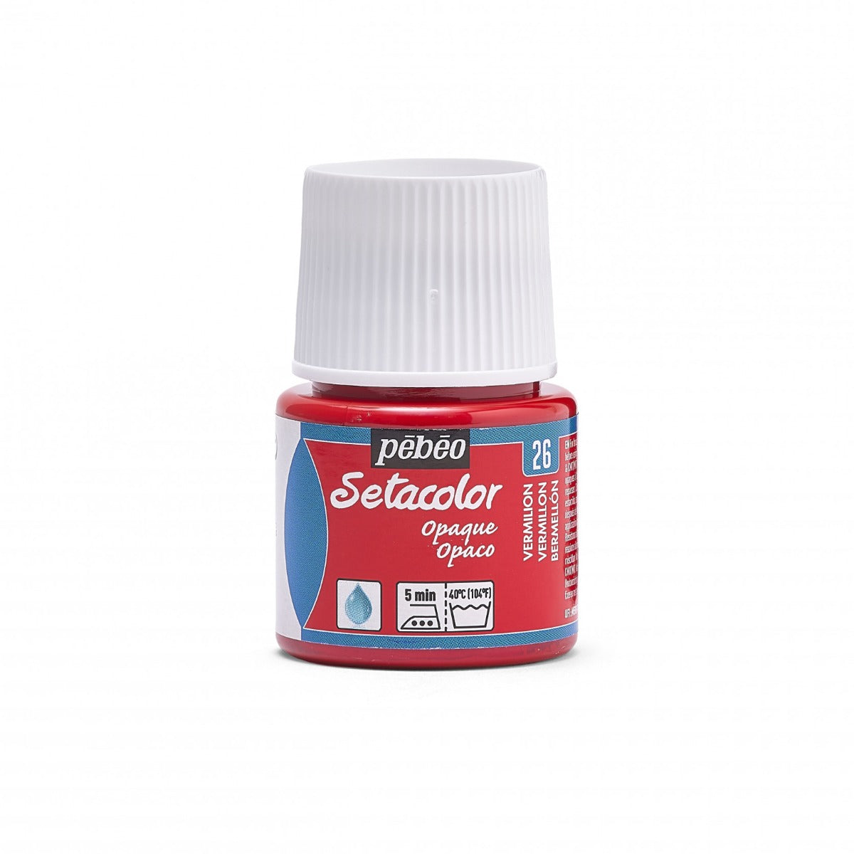 Pebeo Setacolor Opaque Pintura textil 45 ml - 26 - Bermellón
