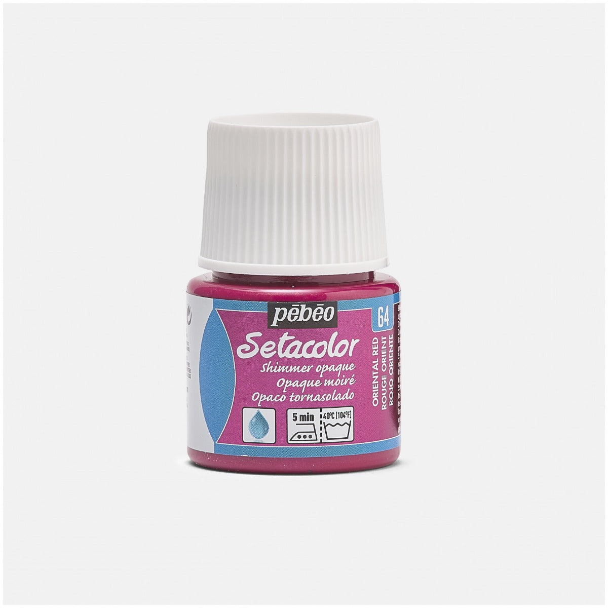Pebeo Setacolor Shimmer Pintura textil 45 ml - 64 - Oriental Rojo Moiré