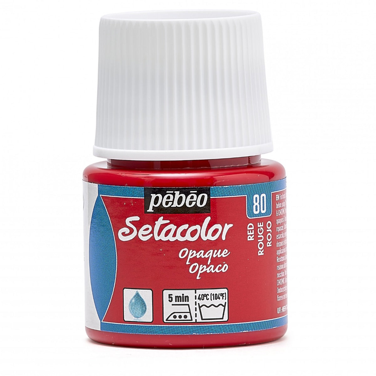 Pebeo Setacolor Opaque Pintura textil 45 ml - 80 - Rojo