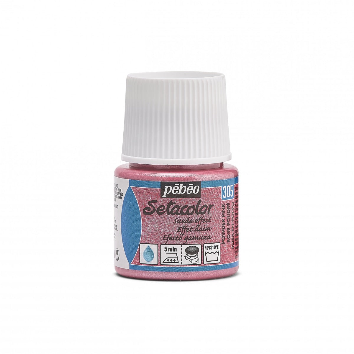 Pebeo Setacolor Opaque Suede Pintura textil 45 ml - Poederroze