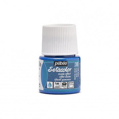 Pebeo Setacolor Opaque Suede Pintura textil 45 ml - Koningsblauw