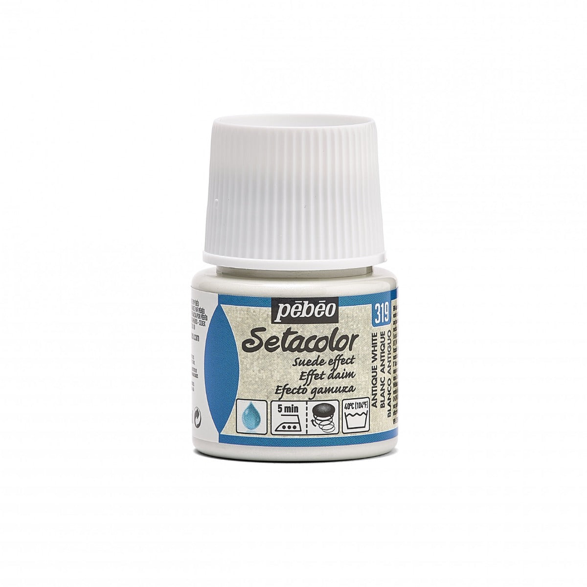 Pebeo Setacolor Opaque Suede Pintura textil 45 ml - Blanco antiguo
