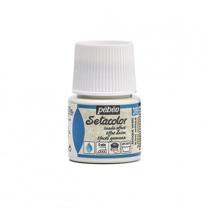 Pebeo Setacolor Opaque Suede Pintura textil 45 ml - Blanco antiguo