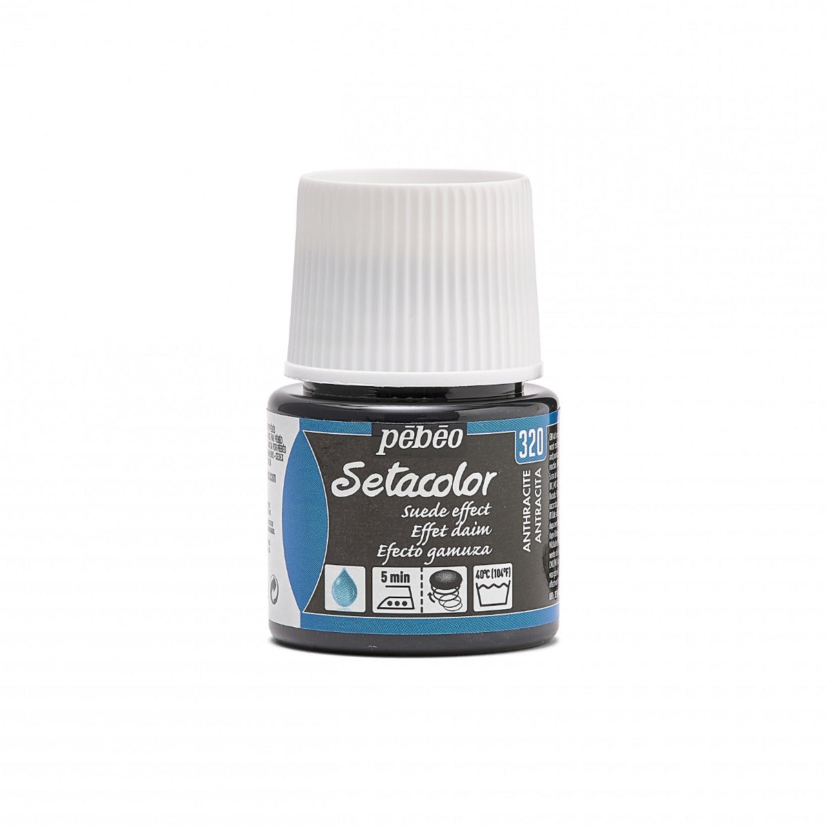 Pebeo Setacolor Opaque Suede Pintura textil 45 ml - Antracita