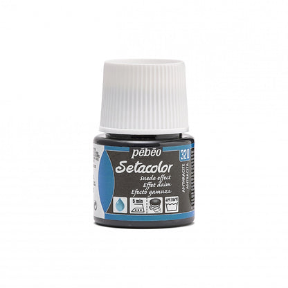 Pebeo Setacolor Opaque Suede Pintura textil 45 ml - Antracita