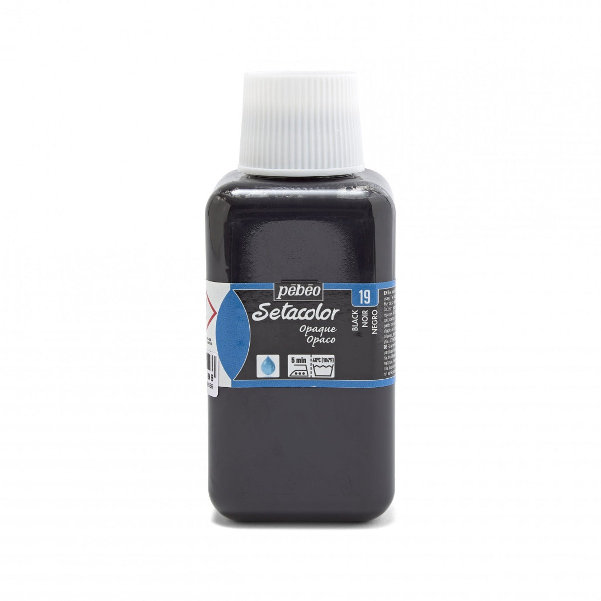 Pebeo Setacolor Opaque Pintura textil 250 ml - 19 - Negro
