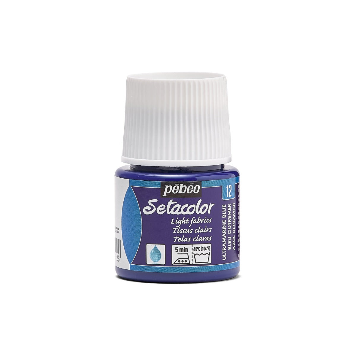 Pebeo Setacolor Light Fabric Pintura textil 45 ml - 12 - Azul ultramar