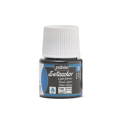 Pebeo Setacolor Light Fabric Pintura textil 45 ml - 19 - Negro