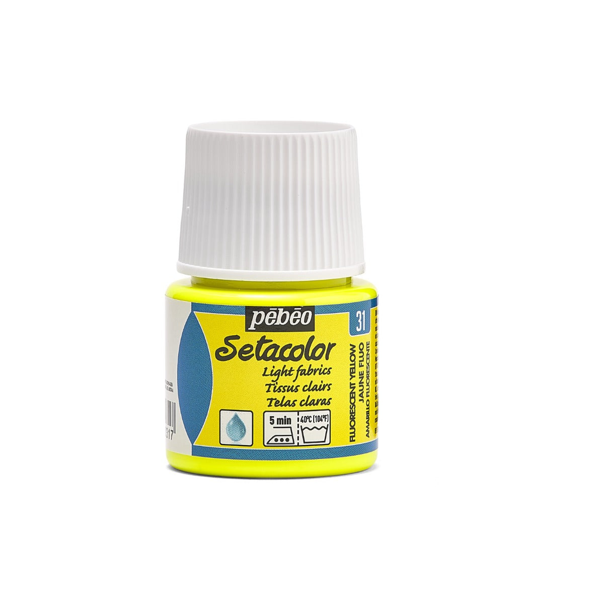Pebeo Setacolor Light Fabric Pintura textil 45 ml - 31 - Fluorescente Amarillo