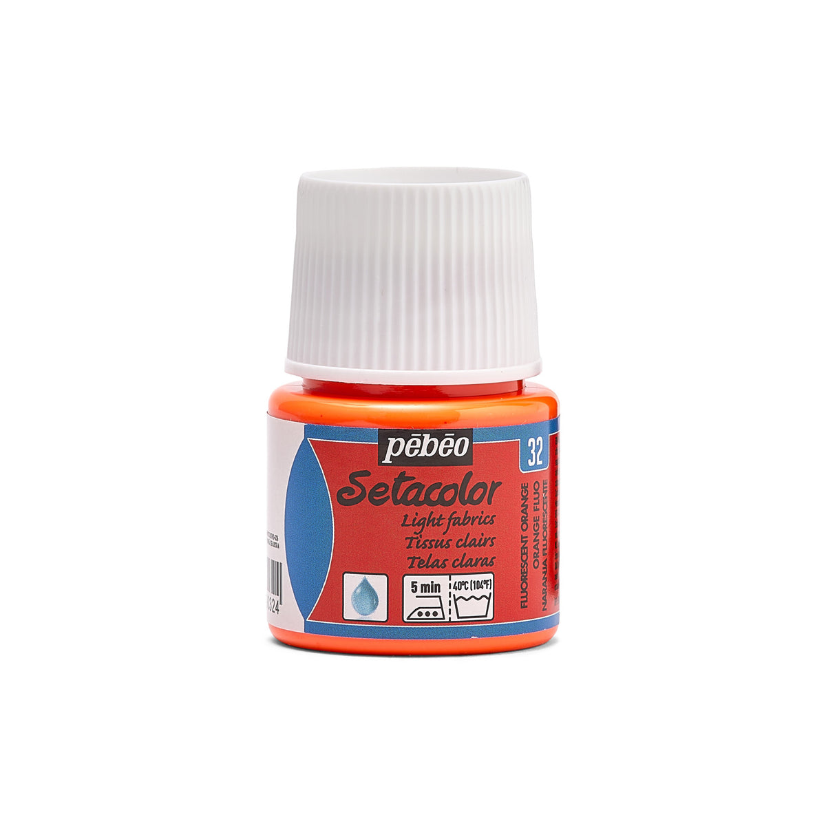 Pebeo Setacolor Light Fabric Pintura textil 45 ml - 32 - Fluorescente Naranja