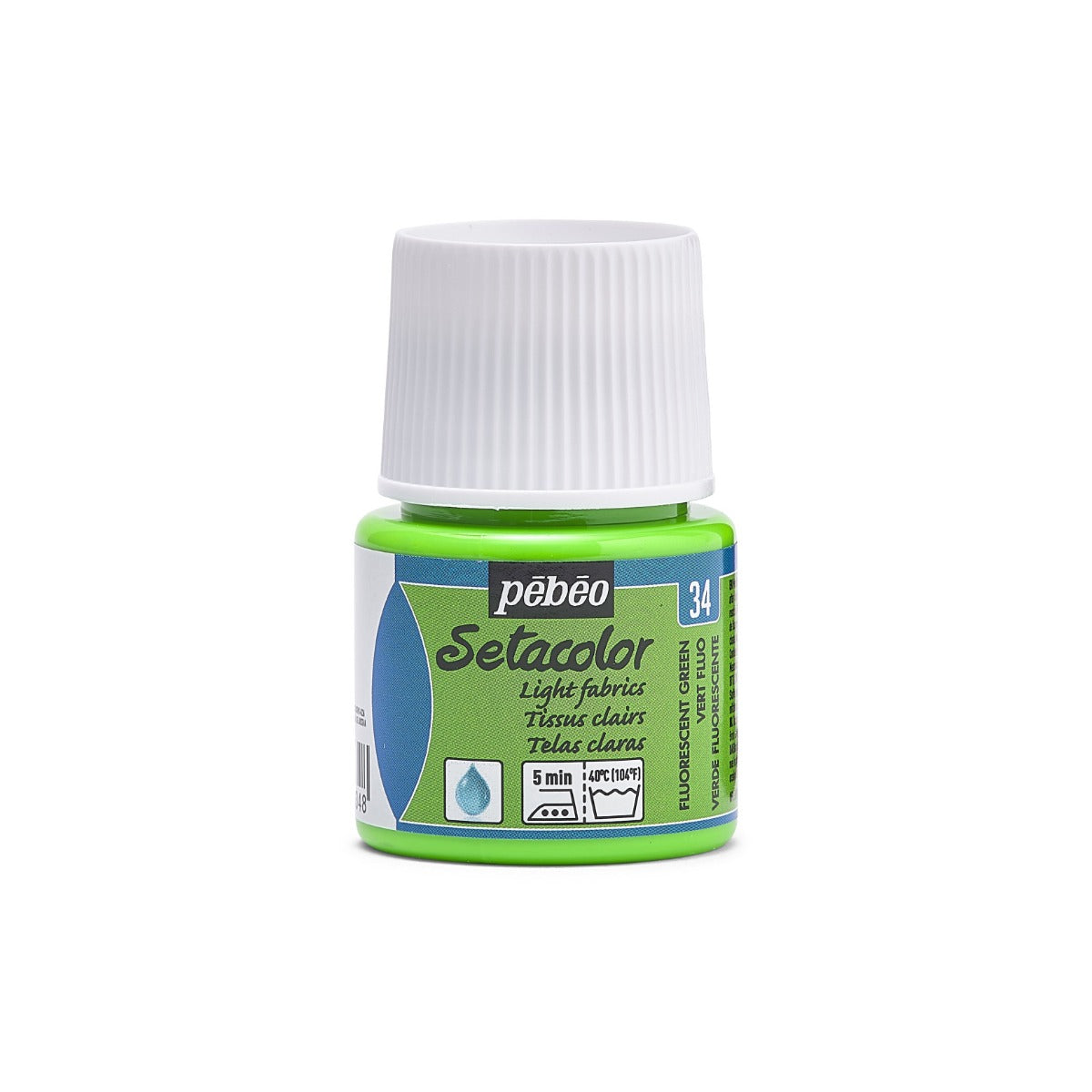 Pebeo Setacolor Light Fabric Pintura textil 45 ml - 34 - Fluorescente Verde