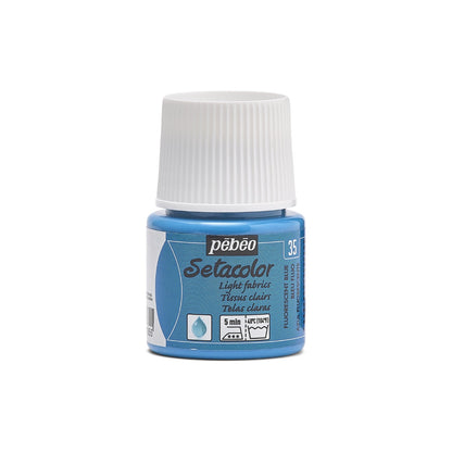 Pebeo Setacolor Light Fabric Pintura textil 45 ml - 35 - Fluorescente Azul