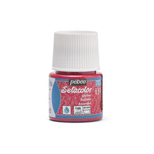 Pebeo Setacolor Glitter Pintura textil 45 ml - Robijnrode
