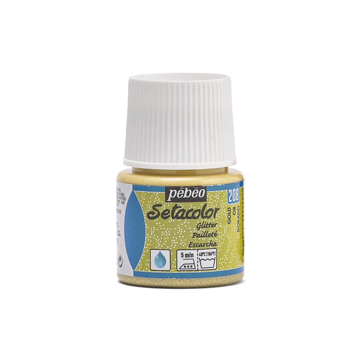 Pebeo Setacolor Glitter Pintura textil 45 ml - Oro