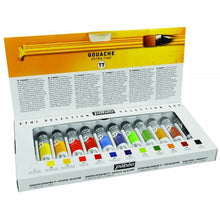 Gouache extrafino T7 en estuche: surtido de 12 tubos 20 ml.