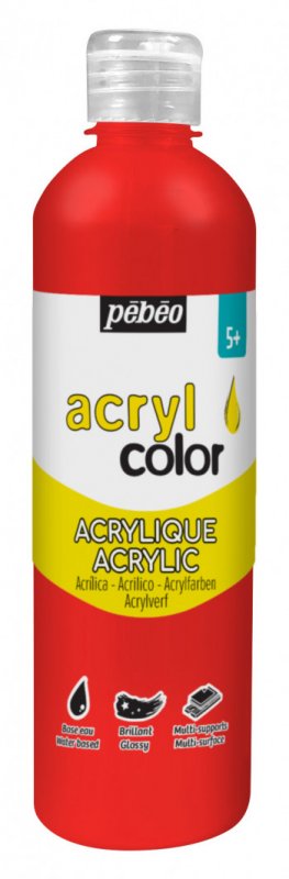 Pebeo Acrylcolor Pintura acrílica fluida 500 ml - Primary Red