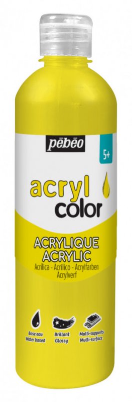 Pebeo Acrylcolor Pintura acrílica fluida 500 ml - Amarillo primario