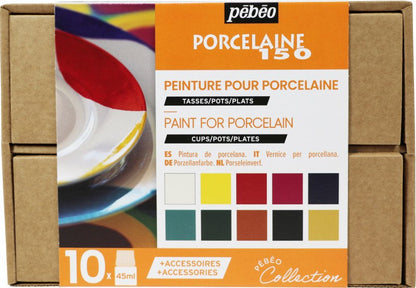 Pebeo Porcelaine 150 Sets - Ontdekkingset P150 glanzend Colores 1 - 12 x 20 ml