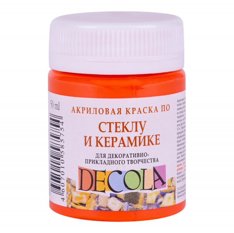 Decola Glass & Ceramics Pintura acrílica 50 ml - Orange