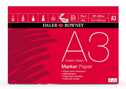Daler-Rowney Graphic Series Marker Pad 70 gsm - A3 - 50 hojas